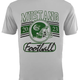 Adult Gray 2023 Mustang Football T-Shirt