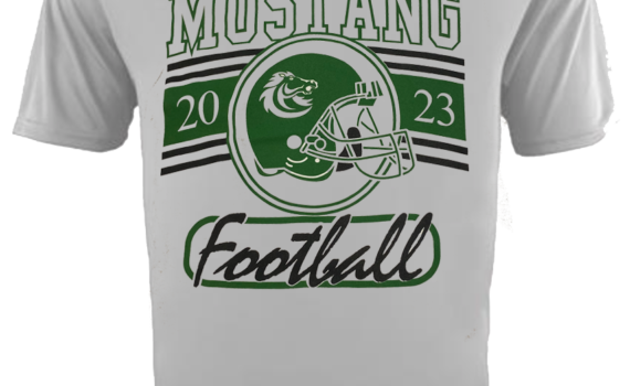 Adult Gray 2023 Mustang Football T-Shirt