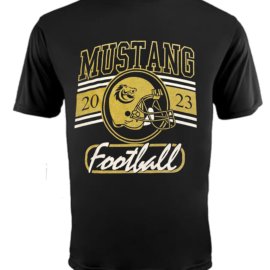 Adult Black 2023 Mustang Football T-Shirt